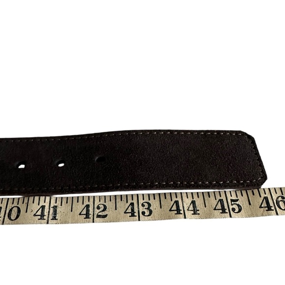 VERA PELLE ITALIAN SUEDE BROWN BELT SIZE 44-46 - Picture 7 of 7